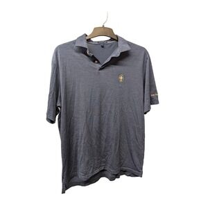 PETER MILLAR Large Shirt Polo Crown Crafted Striped Wool Nylon‎ Founders Cup